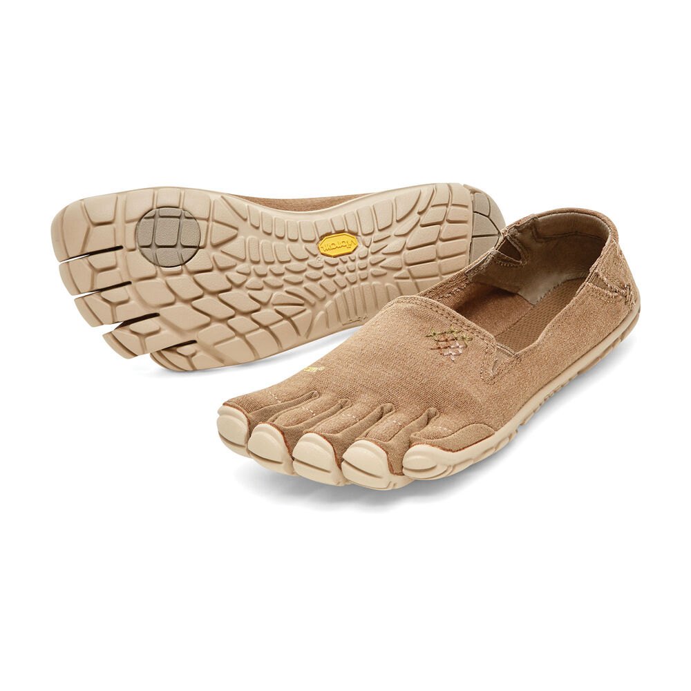 Vibram Five Fingers Womens Barefoot Shoes - Khaki - CVT-Hemp - 82630-OAES